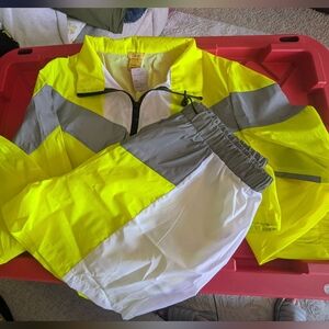 Women's Polyester Tracksuit With A Crop Top And Shorts.